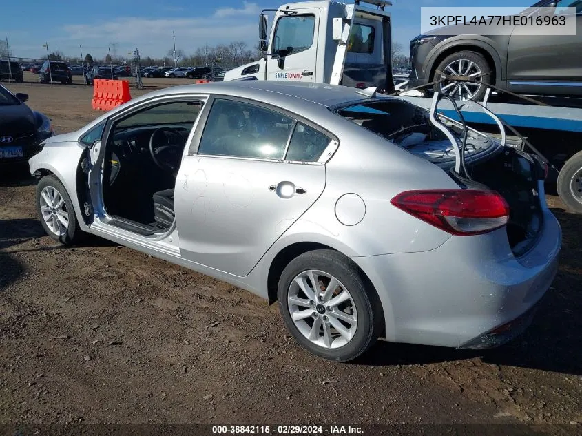 2017 Kia Forte Lx VIN: 3KPFL4A77HE016963 Lot: 38842115