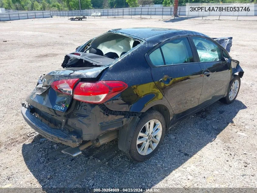 2017 Kia Forte S VIN: 3KPFL4A78HE053746 Lot: 39254989