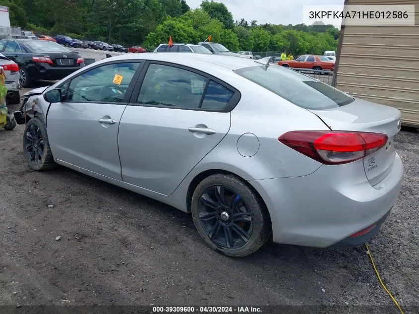 2017 Kia Forte Lx VIN: 3KPFK4A71HE012586 Lot: 39309600