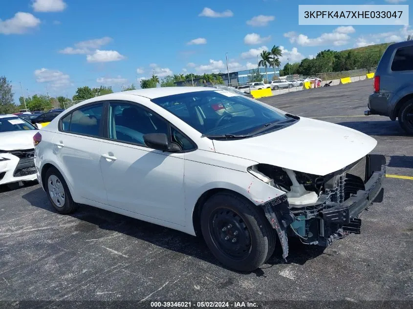 2017 Kia Forte Lx VIN: 3KPFK4A7XHE033047 Lot: 39346021