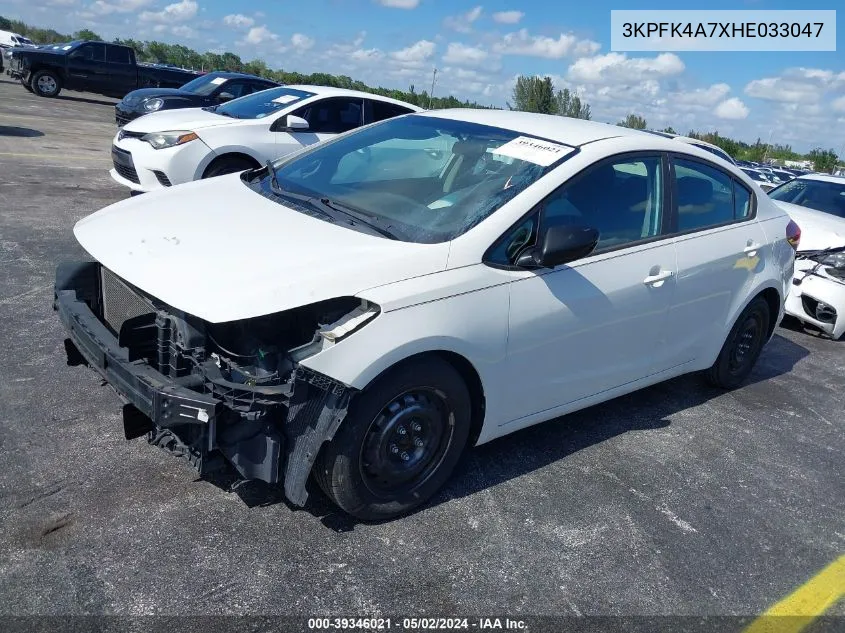 2017 Kia Forte Lx VIN: 3KPFK4A7XHE033047 Lot: 39346021