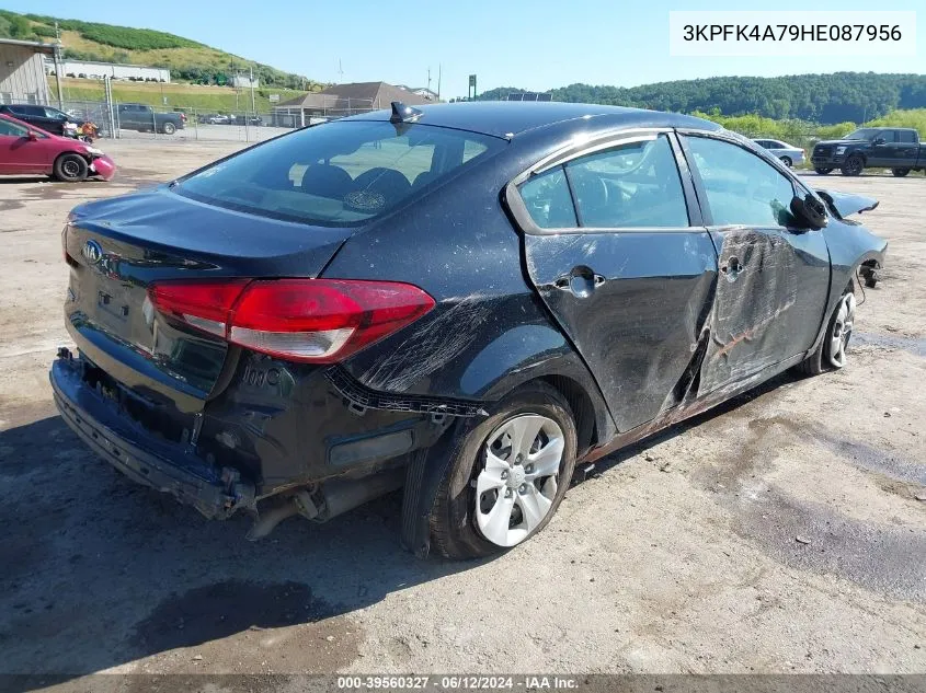 2017 Kia Forte Lx VIN: 3KPFK4A79HE087956 Lot: 39560327