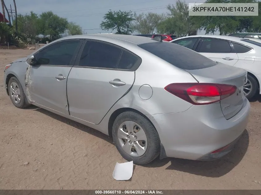 3KPFK4A70HE141242 2017 Kia Forte Lx