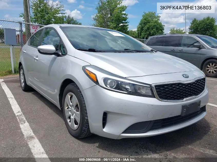 3KPFK4A70HE136803 2017 Kia Forte Lx