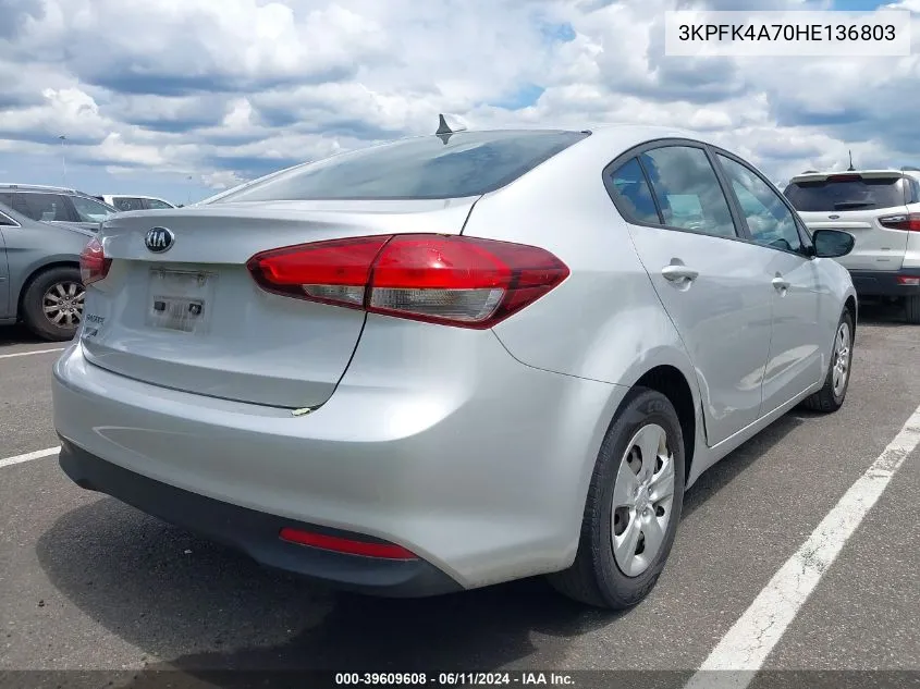 3KPFK4A70HE136803 2017 Kia Forte Lx