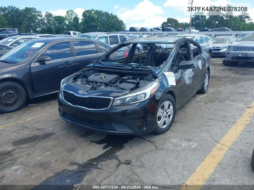 2017 Kia Forte Lx VIN: 3KPFK4A72HE078208 Lot: 39717234