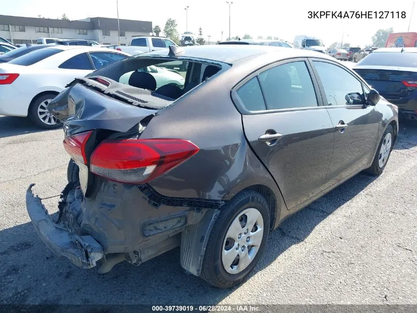 2017 Kia Forte Lx VIN: 3KPFK4A76HE127118 Lot: 39739019