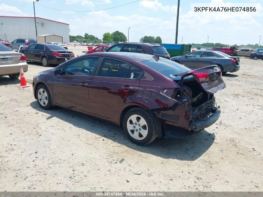 2017 Kia Forte Lx VIN: 3KPFK4A76HE074856 Lot: 39747564