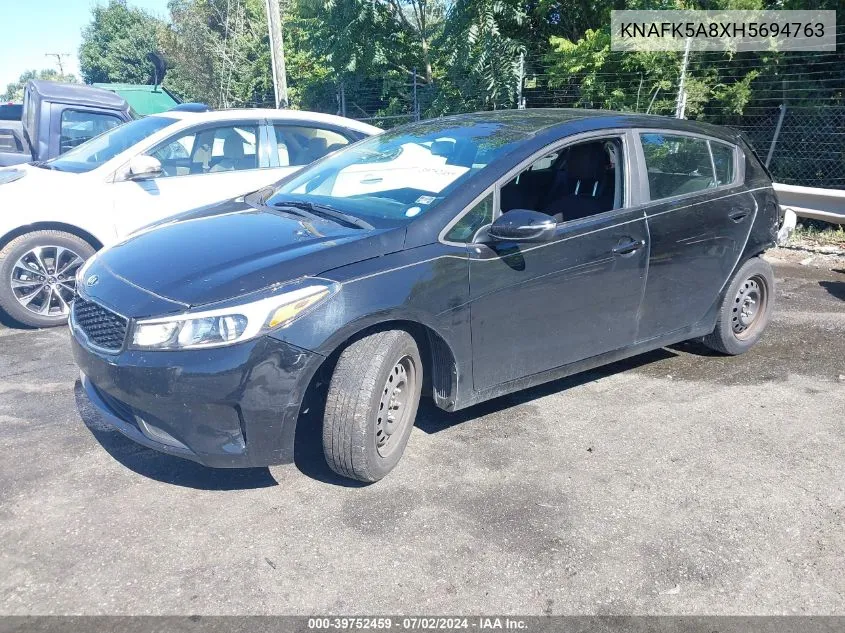 2017 Kia Forte Lx VIN: KNAFK5A8XH5694763 Lot: 39752459