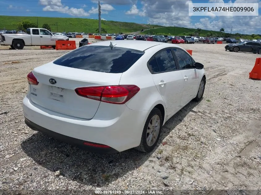 2017 Kia Forte Lx VIN: 3KPFL4A74HE009906 Lot: 39761249