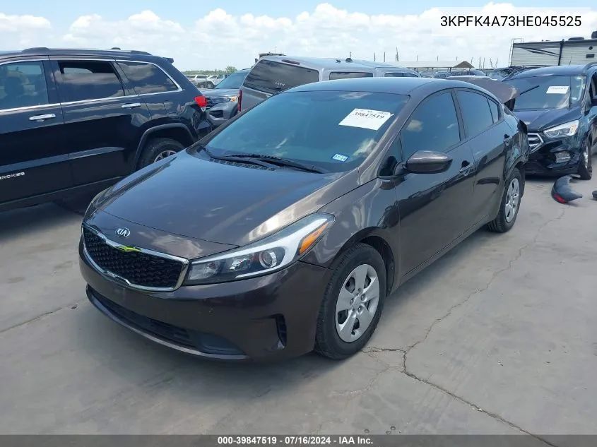 2017 Kia Forte Lx VIN: 3KPFK4A73HE045525 Lot: 39847519