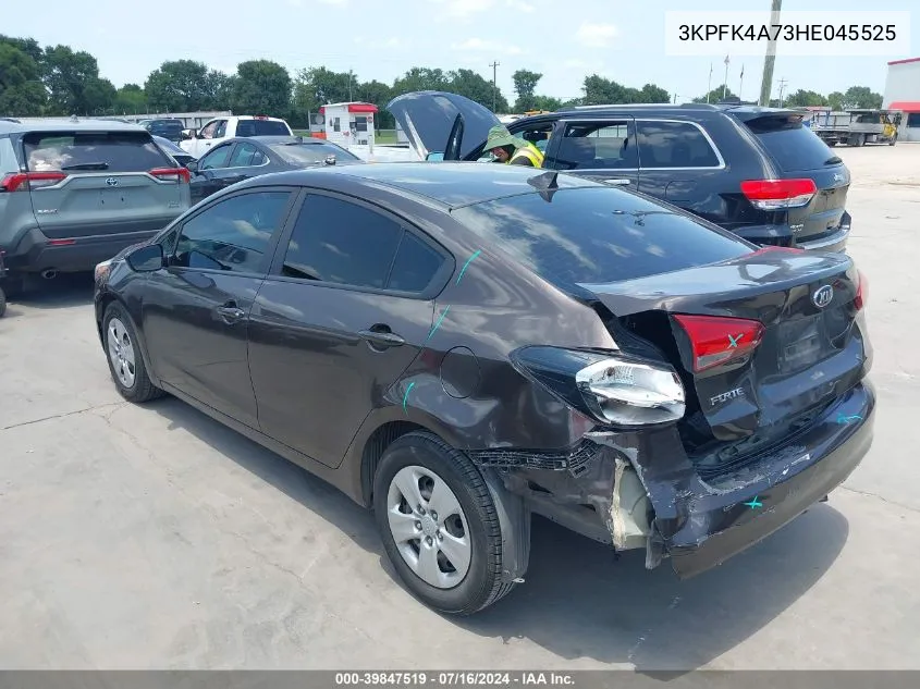 2017 Kia Forte Lx VIN: 3KPFK4A73HE045525 Lot: 39847519