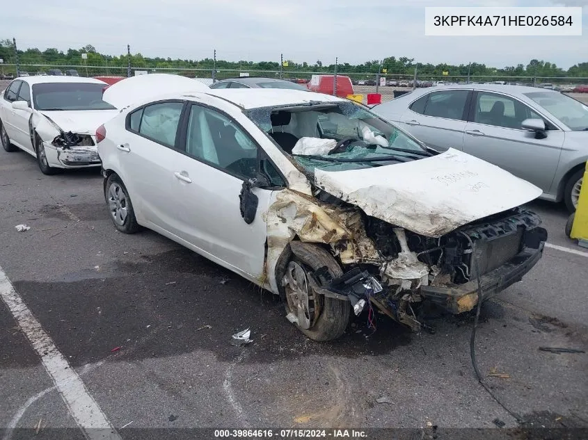 2017 Kia Forte Lx VIN: 3KPFK4A71HE026584 Lot: 39864616