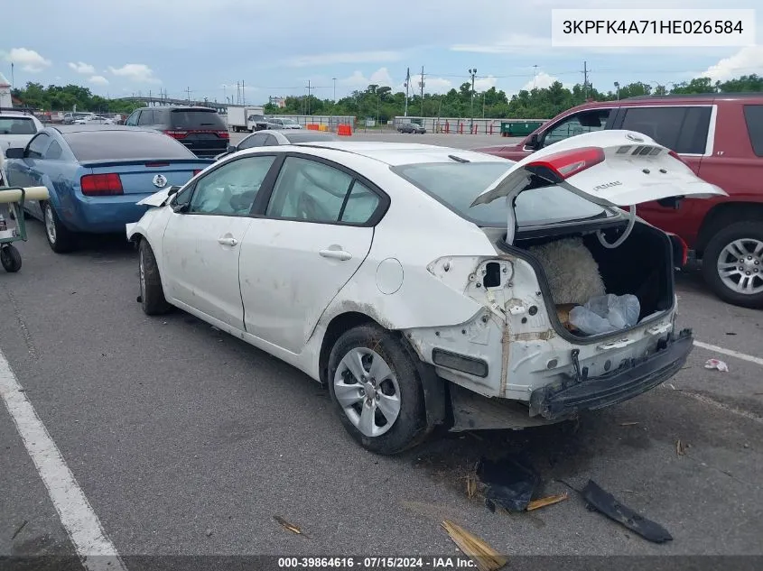 2017 Kia Forte Lx VIN: 3KPFK4A71HE026584 Lot: 39864616