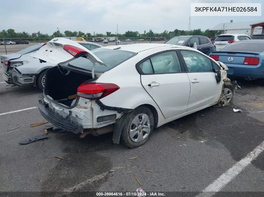 2017 Kia Forte Lx VIN: 3KPFK4A71HE026584 Lot: 39864616