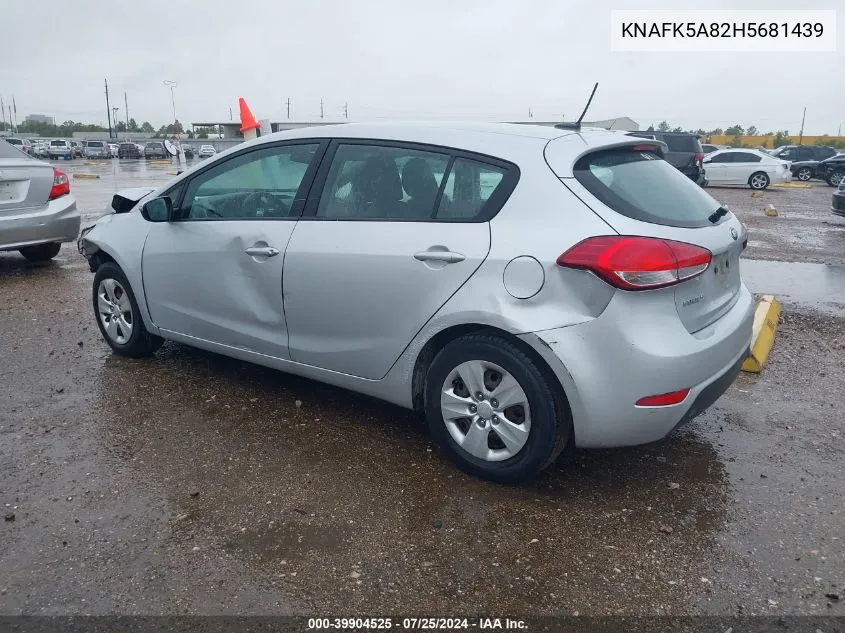 KNAFK5A82H5681439 2017 Kia Forte Lx