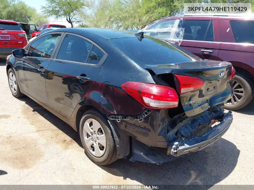 2017 Kia Forte Lx VIN: 3KPFL4A79HE119429 Lot: 39922932