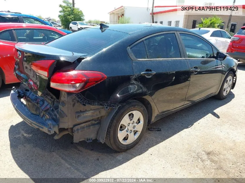 2017 Kia Forte Lx VIN: 3KPFL4A79HE119429 Lot: 39922932