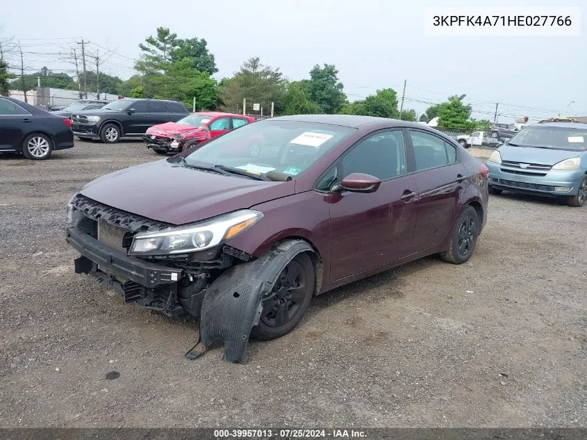 2017 Kia Forte Lx VIN: 3KPFK4A71HE027766 Lot: 39957013