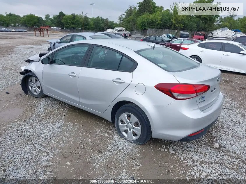 3KPFL4A74HE103767 2017 Kia Forte Lx