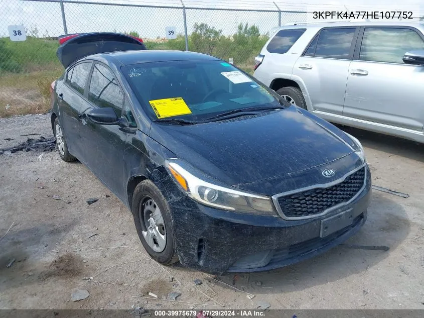 2017 Kia Forte Lx VIN: 3KPFK4A77HE107752 Lot: 39975679