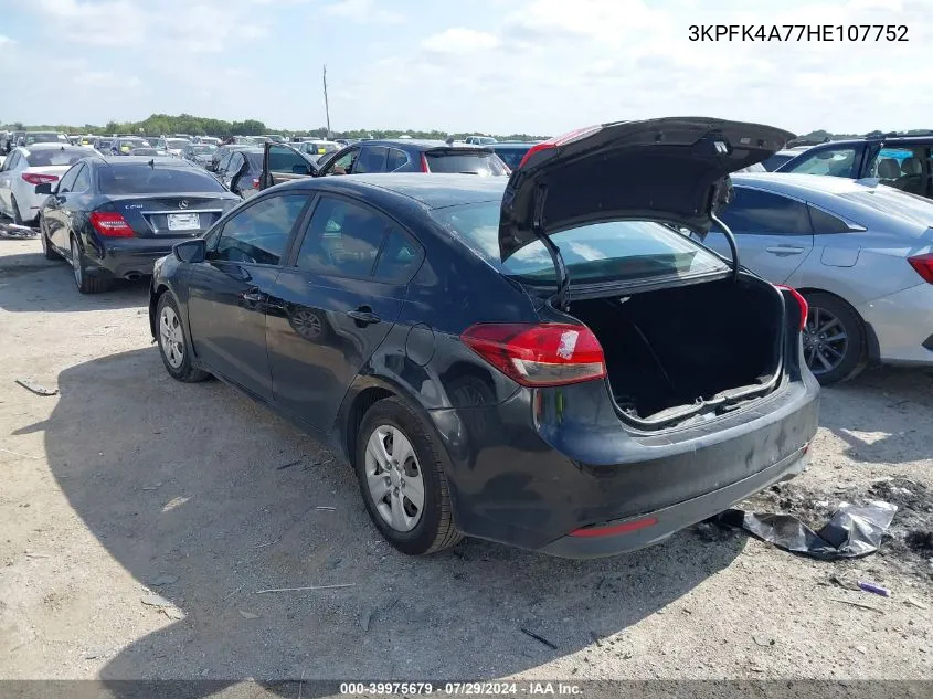 2017 Kia Forte Lx VIN: 3KPFK4A77HE107752 Lot: 39975679