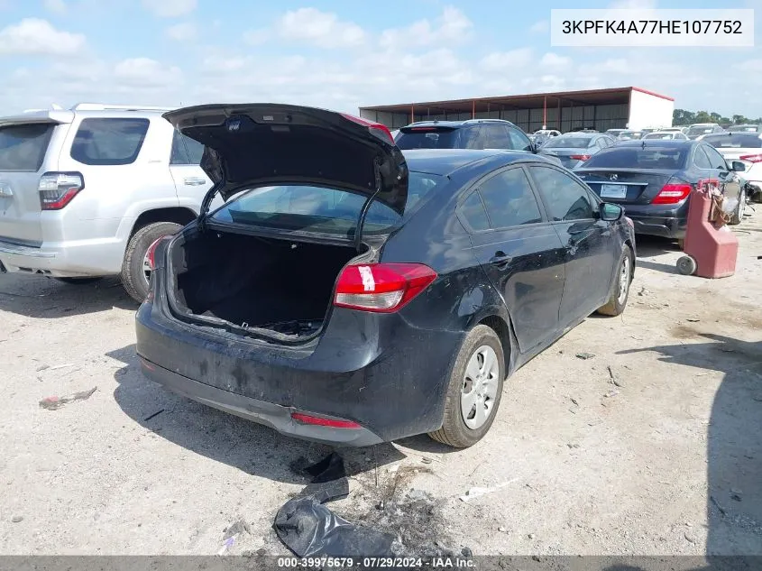 2017 Kia Forte Lx VIN: 3KPFK4A77HE107752 Lot: 39975679