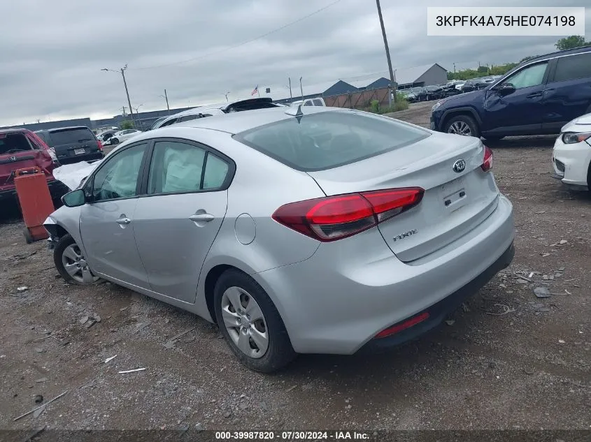 2017 Kia Forte Lx VIN: 3KPFK4A75HE074198 Lot: 39987820