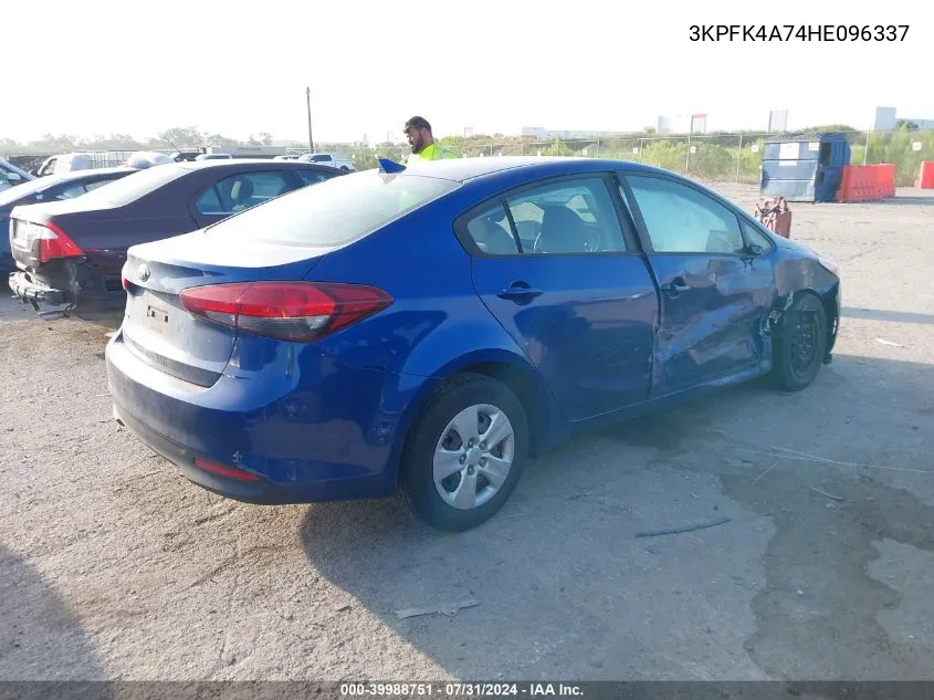 2017 Kia Forte Lx VIN: 3KPFK4A74HE096337 Lot: 39988751