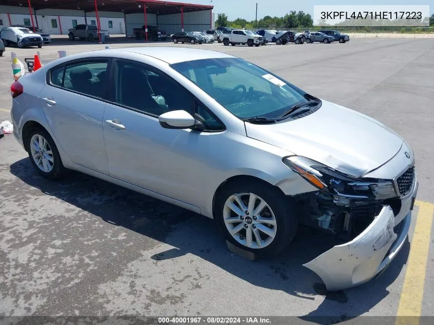 2017 Kia Forte Lx VIN: 3KPFL4A71HE117223 Lot: 40001967