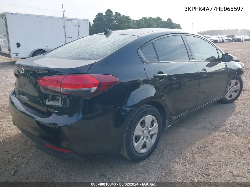 2017 Kia Forte Lx VIN: 3KPFK4A77HE065597 Lot: 40010043