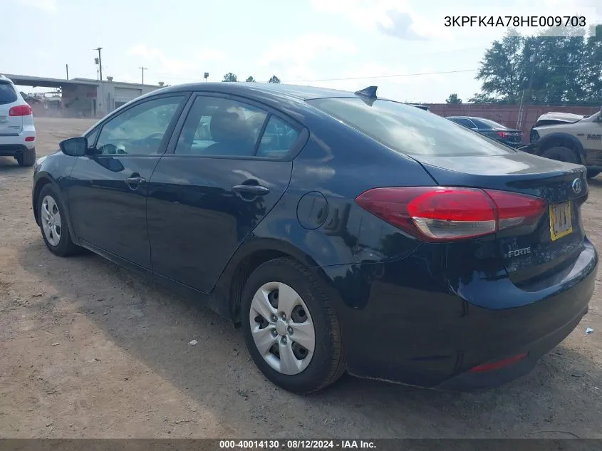 2017 Kia Forte Lx VIN: 3KPFK4A78HE009703 Lot: 40014130