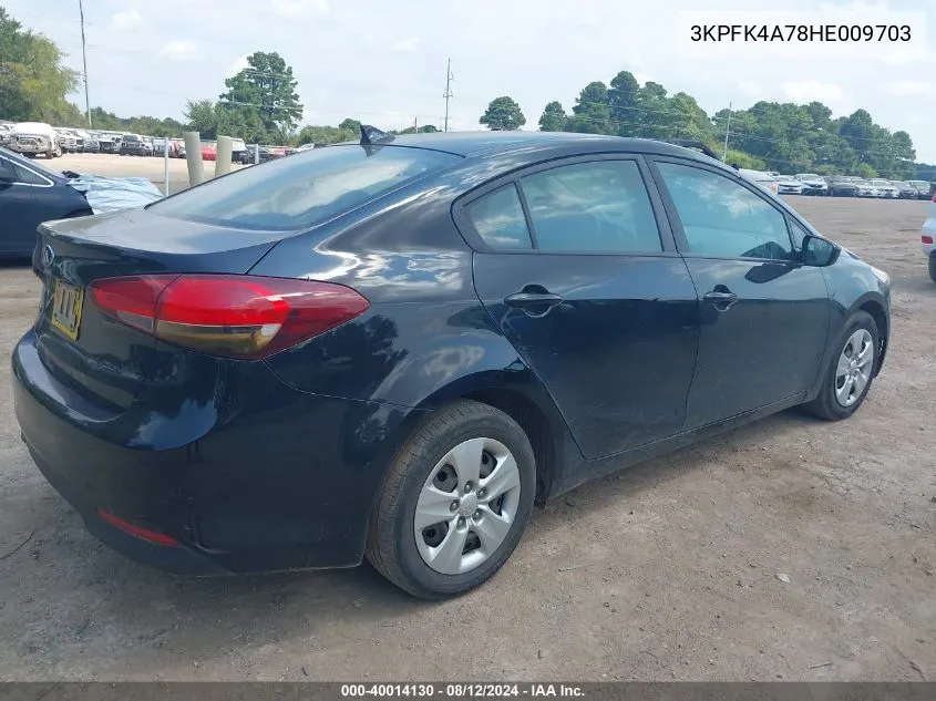 2017 Kia Forte Lx VIN: 3KPFK4A78HE009703 Lot: 40014130