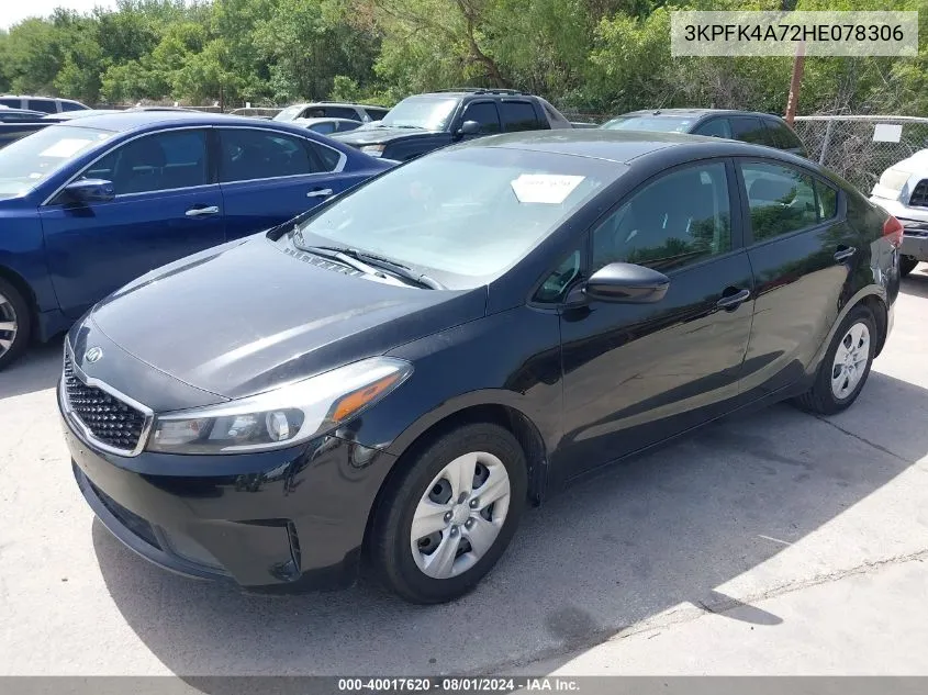 3KPFK4A72HE078306 2017 Kia Forte Lx