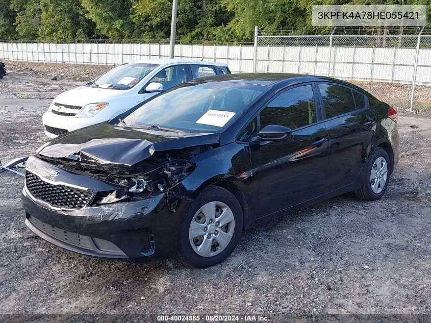 2017 Kia Forte Lx VIN: 3KPFK4A78HE055421 Lot: 40024585