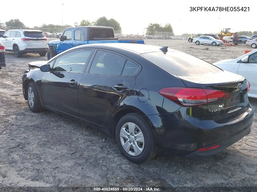 2017 Kia Forte Lx VIN: 3KPFK4A78HE055421 Lot: 40024585