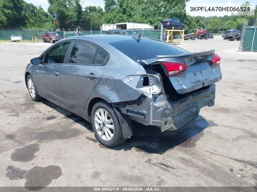 2017 Kia Forte S VIN: 3KPFL4A70HE066524 Lot: 40032118