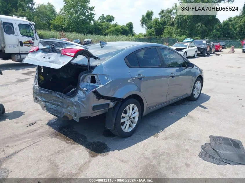 2017 Kia Forte S VIN: 3KPFL4A70HE066524 Lot: 40032118