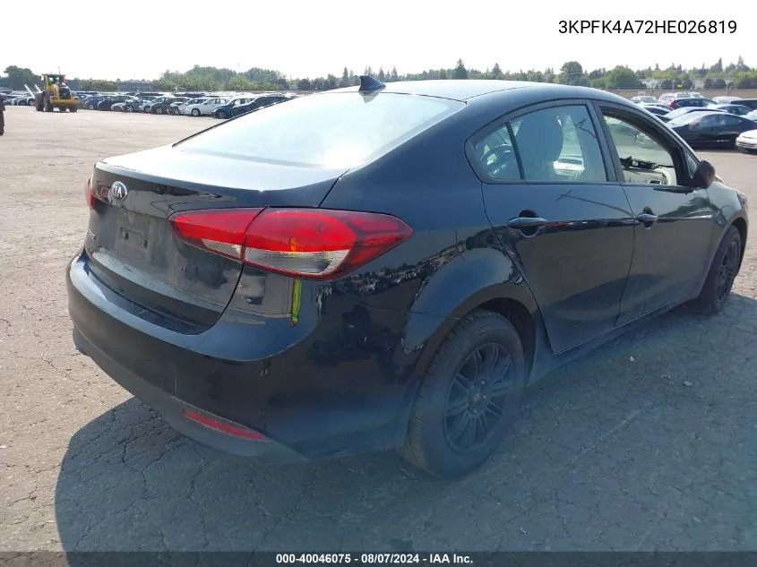 3KPFK4A72HE026819 2017 Kia Forte Lx