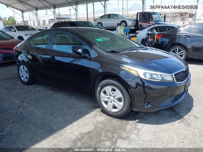 2017 Kia Forte Lx VIN: 3KPFK4A74HE045808 Lot: 40048907