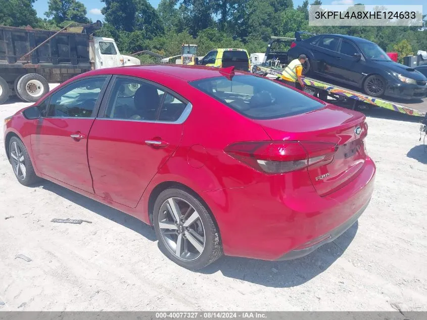 2017 Kia Forte Ex VIN: 3KPFL4A8XHE124633 Lot: 40077327