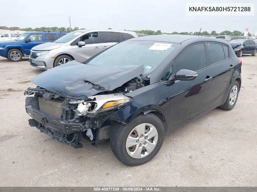 2017 Kia Forte Lx VIN: KNAFK5A80H5721288 Lot: 40077339