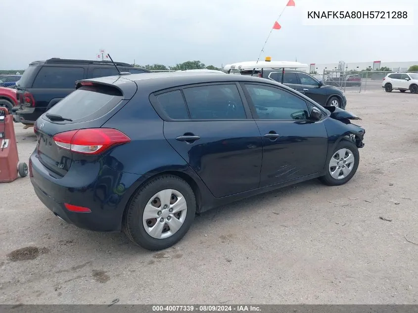 KNAFK5A80H5721288 2017 Kia Forte Lx