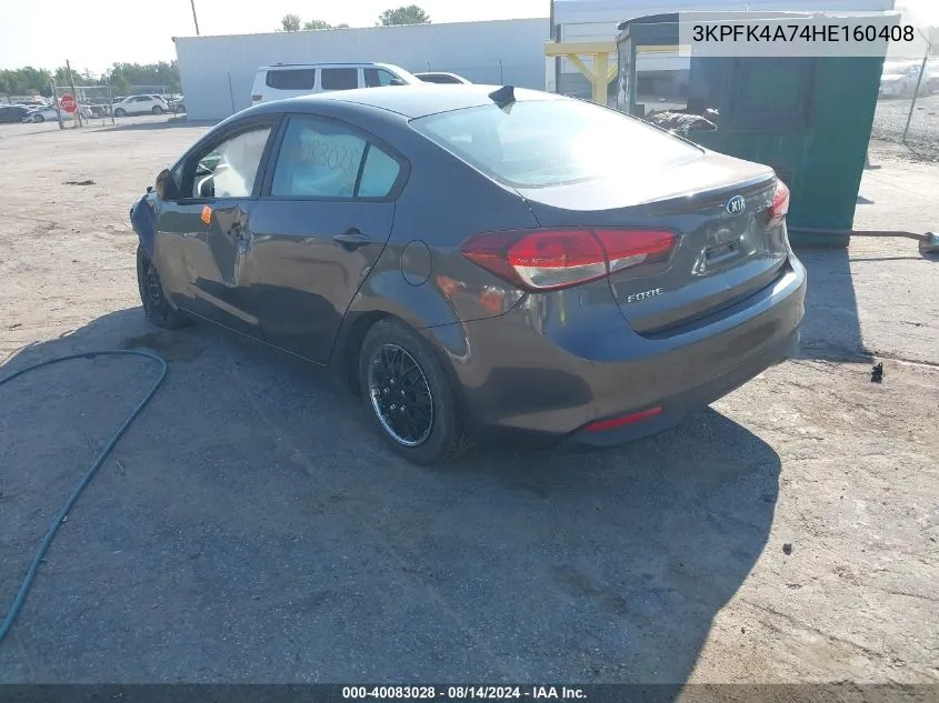 2017 Kia Forte Lx VIN: 3KPFK4A74HE160408 Lot: 40083028