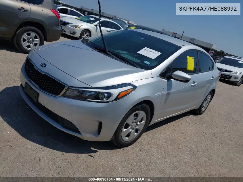 2017 Kia Forte Lx VIN: 3KPFK4A77HE088992 Lot: 40090754