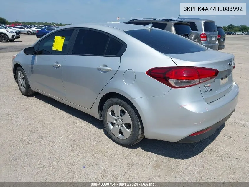 2017 Kia Forte Lx VIN: 3KPFK4A77HE088992 Lot: 40090754