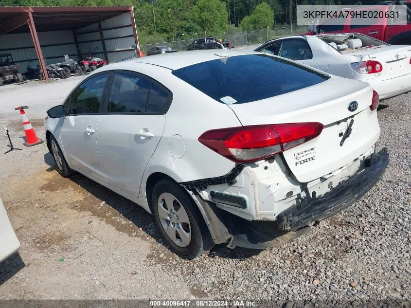 2017 Kia Forte Lx VIN: 3KPFK4A79HE020631 Lot: 40096417