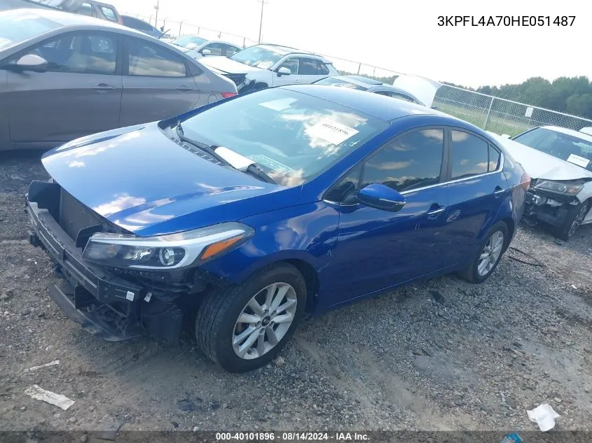 3KPFL4A70HE051487 2017 Kia Forte S