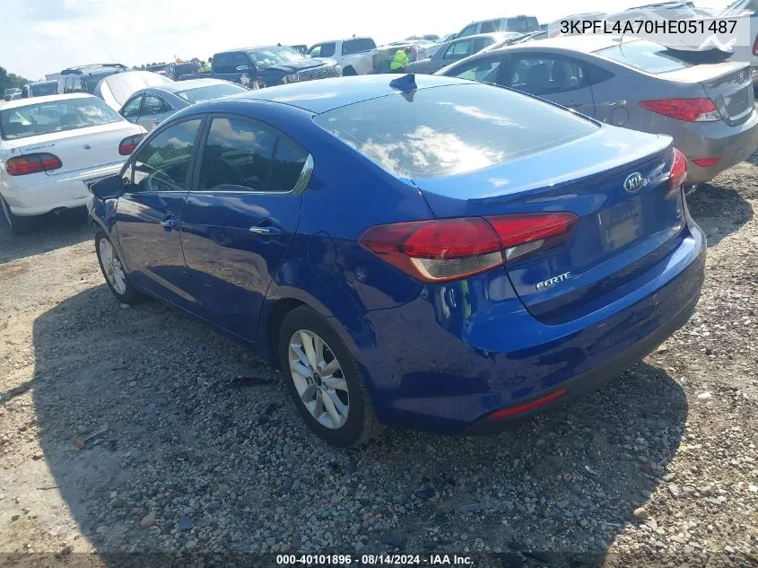 3KPFL4A70HE051487 2017 Kia Forte S