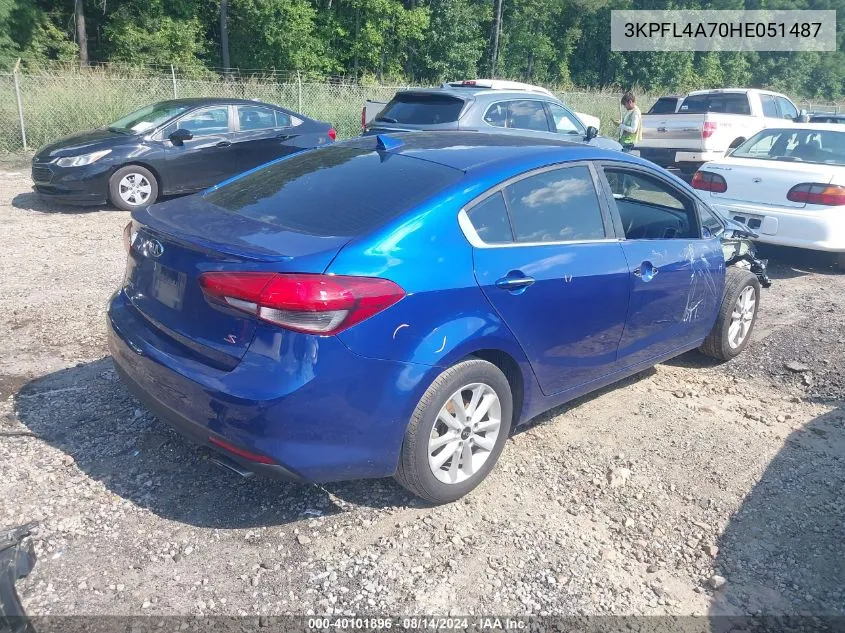 3KPFL4A70HE051487 2017 Kia Forte S